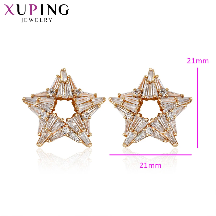 Xuping Мода звезда серьги формы новый дизайн Позолоченные ювелирные изделия для