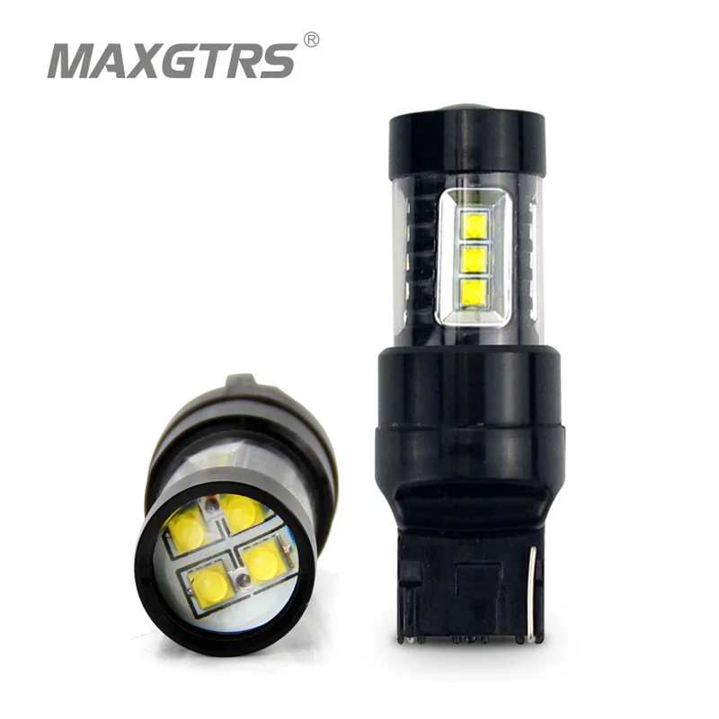 2x T20 7440 W21W WY21W CREE чип светодиодный лампы для автомобилей Фары заднего хода задний