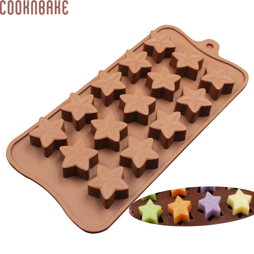 Силиконовая форма COOKNBAKE для шоколада конфет звезд торта украшения инструмент 15