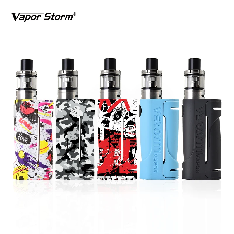 Оригинальный набор Vapor Storm ECO 90W 2 мл V Tank 90w Box Mod Vape 510 электронных сигарет с