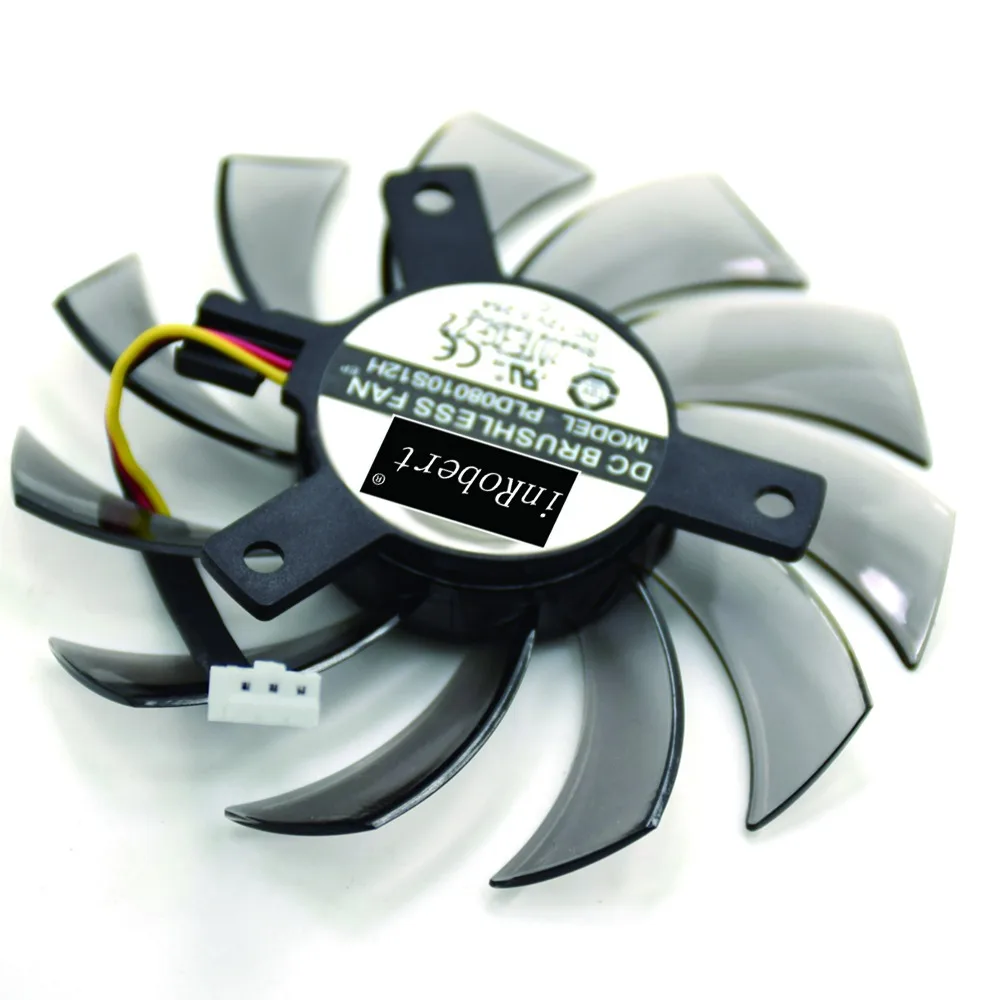 PowerLogic 75 мм PLD08010S12H 2Pin 3Pin кулер вентилятор для NVIDIA GeForce GTX 560 460 Ti R7 260x R270X MSI 560 Ti графическая видеокарта