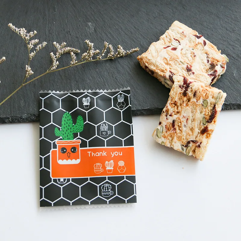 50 шт. Ins кактус Мода Снежинка хрустящая упаковка мешок конфеты снек Торт Печенье