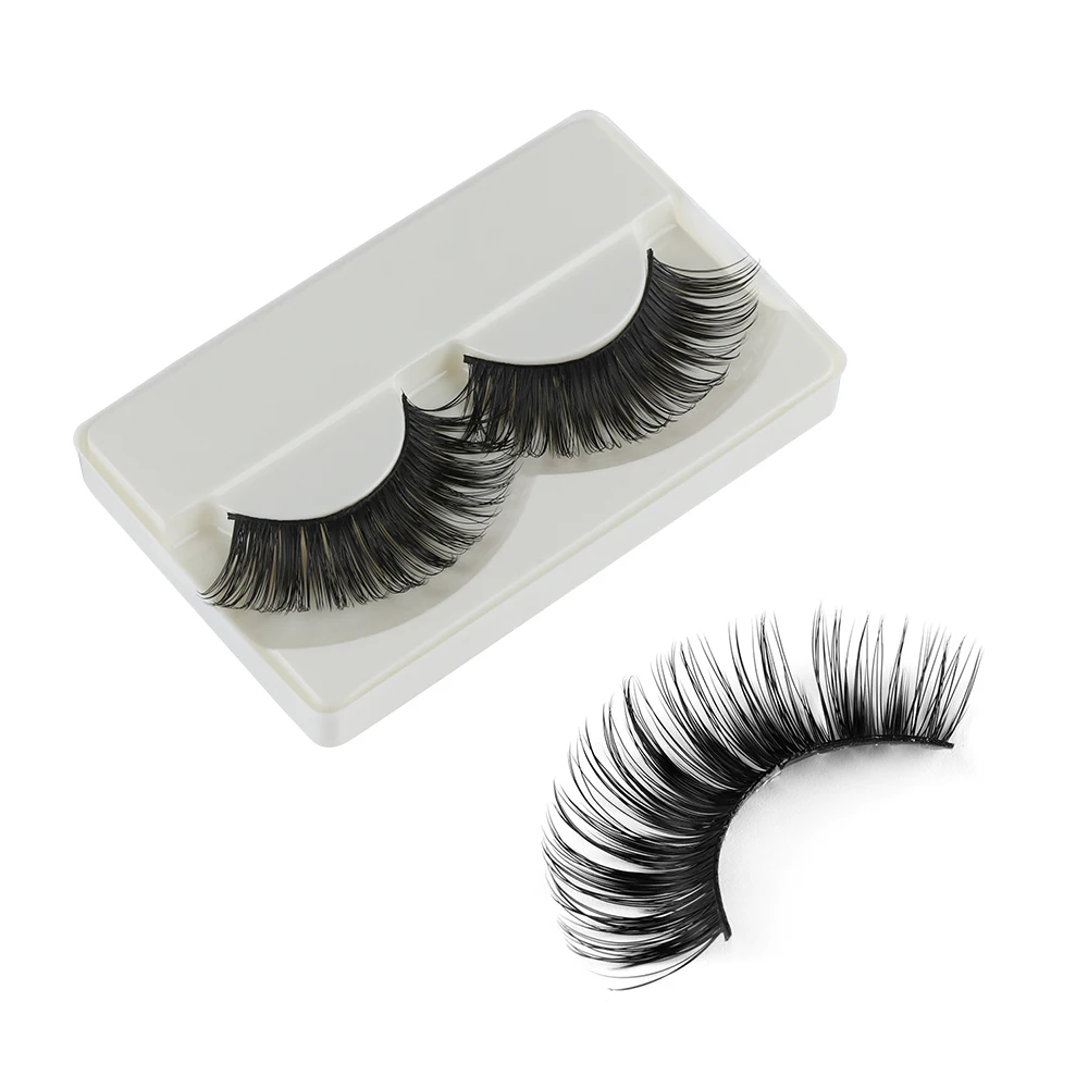 1 пара Искусственные черные натуральные накладные ресницы|eyelash extension tools|extension