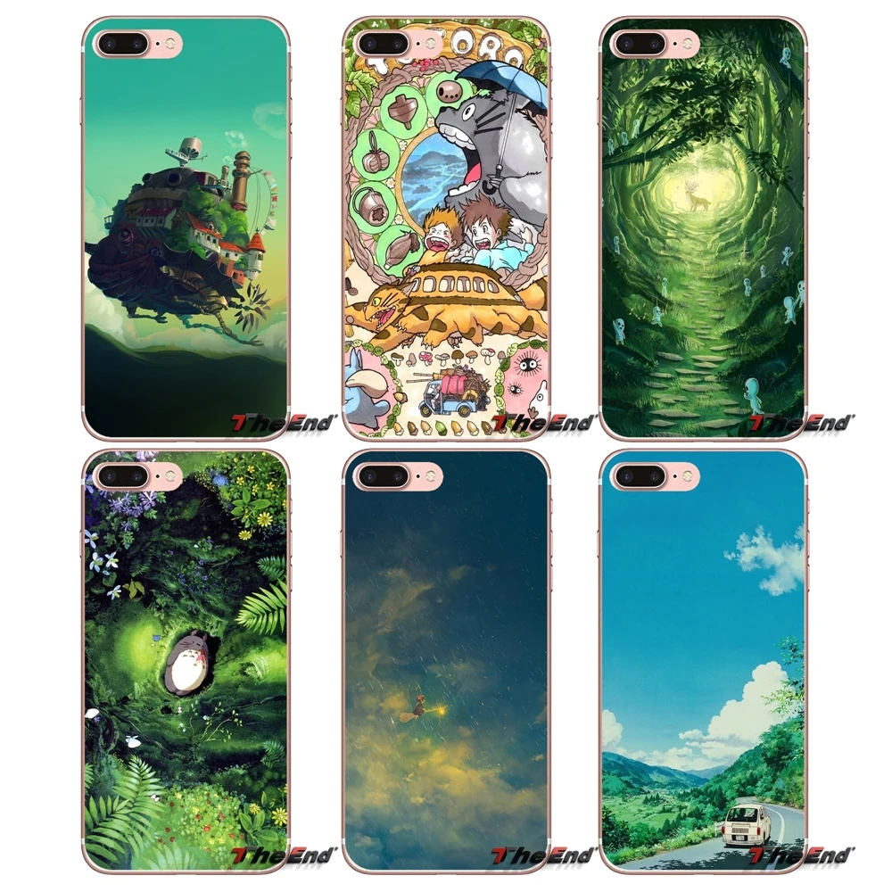 ТПУ прозрачный чехол для студии Ghibli samsung Galaxy S2 S3 S4 S5 MINI S6 S7 edge S8 S9 Plus Note 2 3 4 5 8 Coque