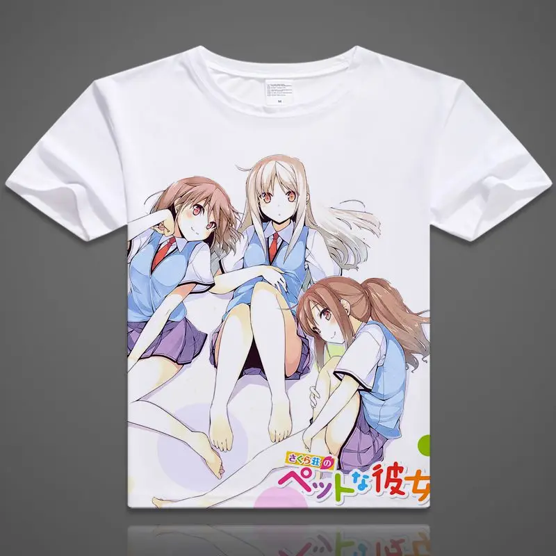Футболка для косплея с принтом Sakurasou no Pet na Kanojo футболка коротким рукавом