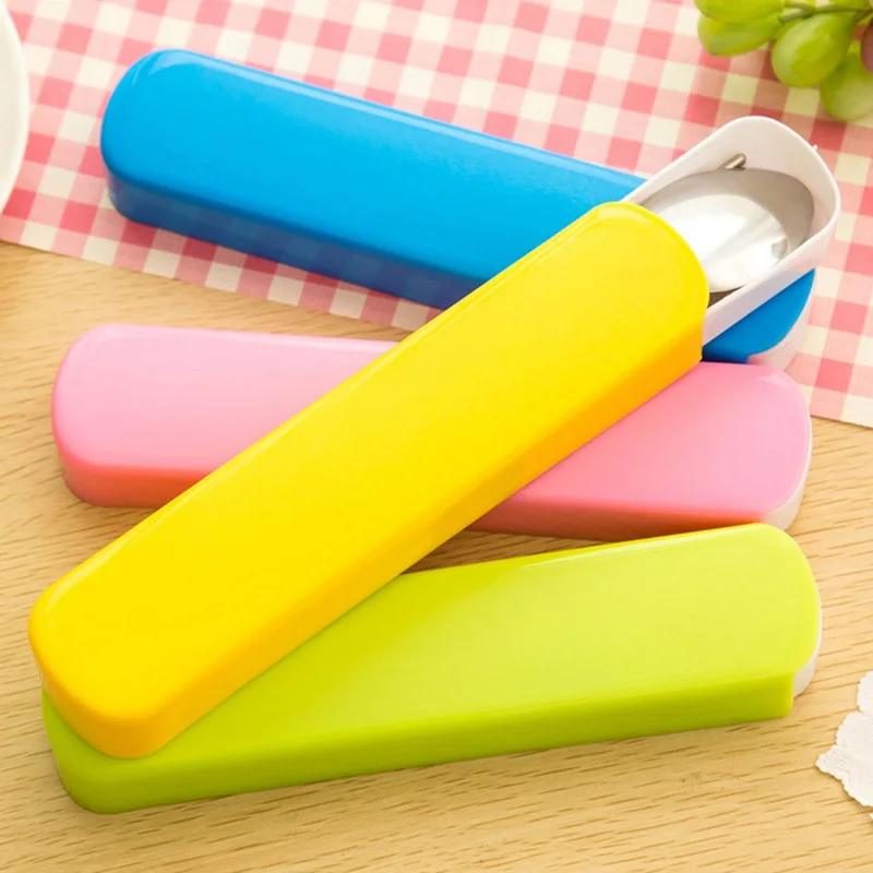 1 комплект набор из трех предметов портативная посуда ложка вилка палочки для еды