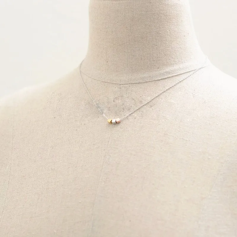 

Geometrical three color square necklaces color design three color combinations pendant necklaces three square necklaces