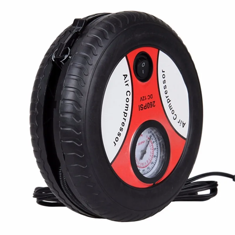 Car Mini Inflatable Pump 260PSI DC12V Metal Plastic Air Compressor Monitor 3 Nozzles | Автомобили и мотоциклы