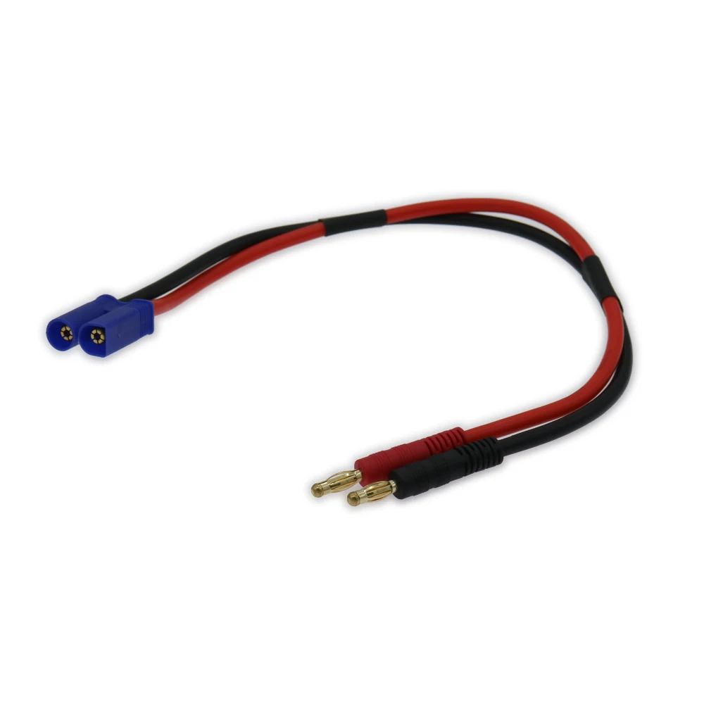 RCAWD 1x300 мм штекер EC5 и 24K позолоченный Силиконовый кабель 12awg для зарядного