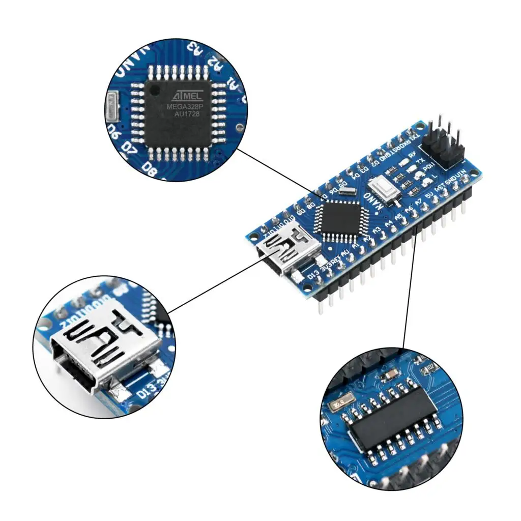 Плата контроллера LAFVIN Nano 3 0 ATmega328P CH340 USB драйвер с кабелем для