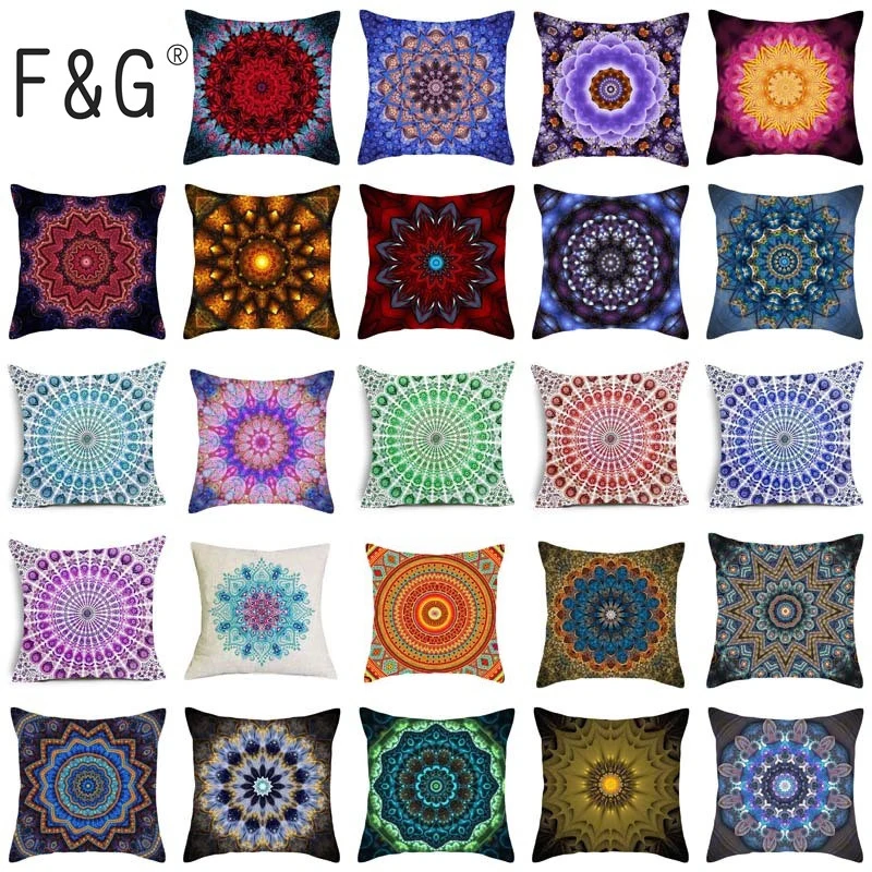 

Islam Muslim Mandala Cushion Covers Middle East Ramadan Culture Art Cushion Cover Car Sofa Decorative Linen Beige Pillow Case