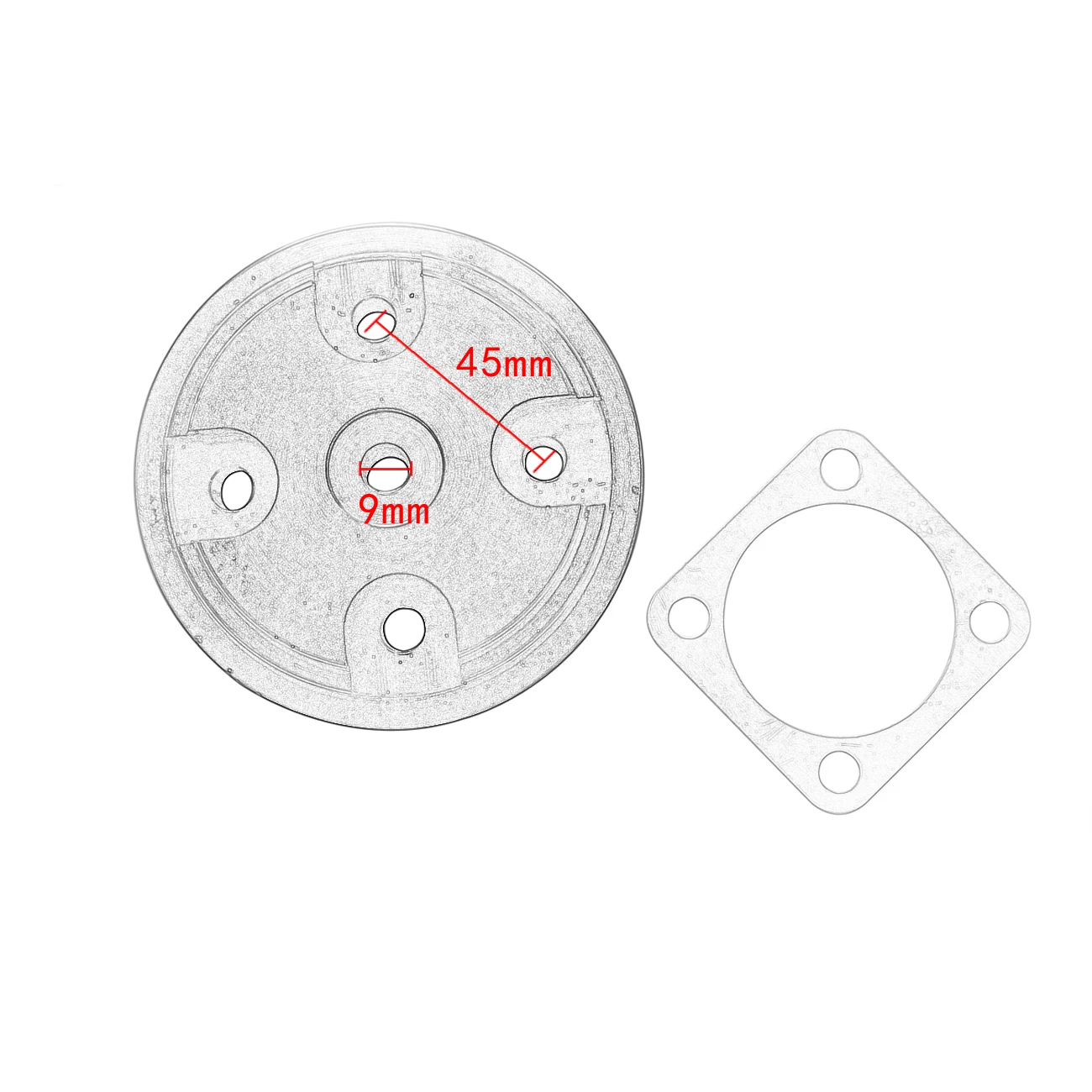 Крышка головки цилиндра CNC и бутылочка с усилением мощности для моторизованного