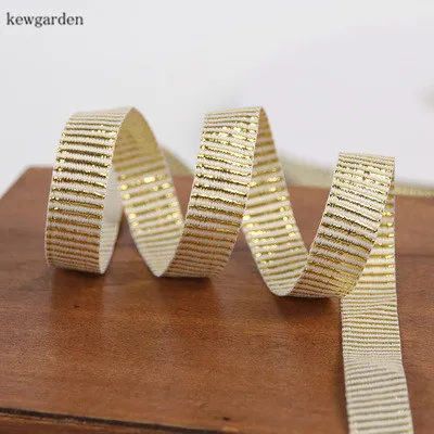 Kewgarden Horizontal Stripes Ribbons 12mm DIY Hair Bow Satin Ribbon Handmade Tape Garment Accessories Packing Riband 25 Yards | Дом и сад