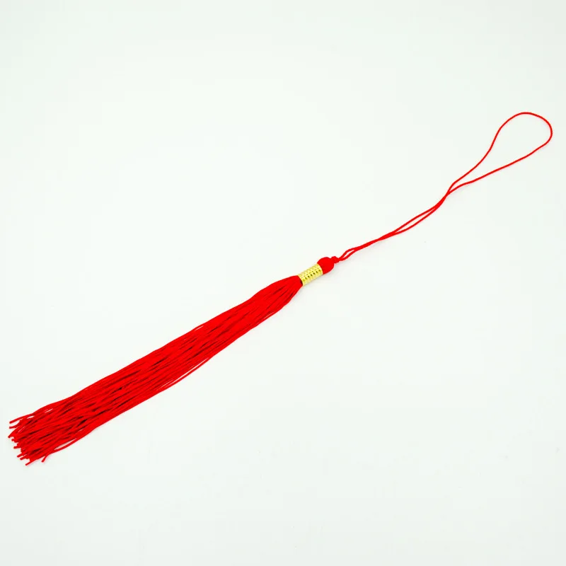 red 10 шт./лот, Модные кисточки из полиэстера, 44 см, винтажные подарки, бахрома, помпон, отделка, для шитья одежды, украшения дома, аксессуары, разные цвета - Цвет: red