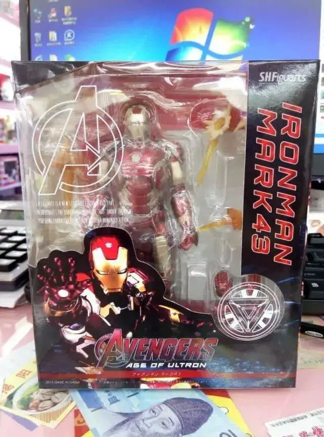 SHF Marvel Железный человек 15 см Супер Герои Мстители Железный человек BJD фигурка модель игрушки