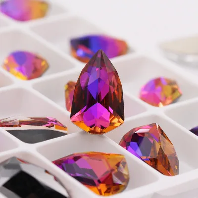 Shield shape Manicure K9 Glass Rhinestone Bead Pointback NAIL ART | Украшения и аксессуары
