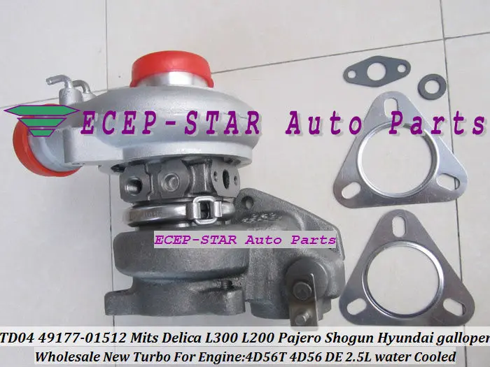 TD04 49177 01512 3 отверстия воды Прохладный Турбокомпрессор Для Mitsubishi Delica L300 L200 Pajero Shogun