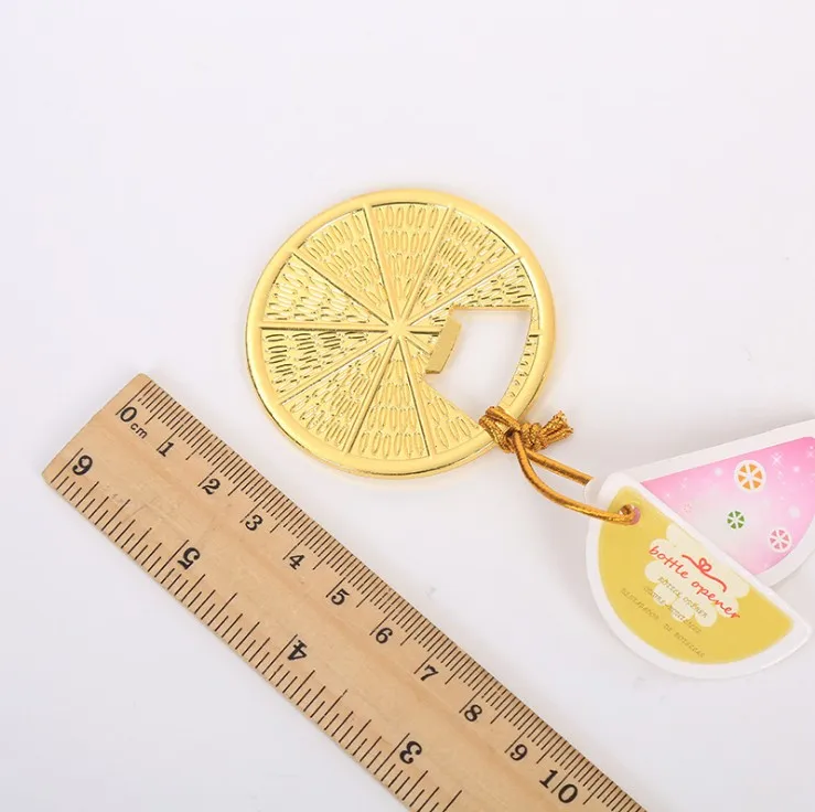 

New Zinc Alloy Golden Orange Beer bottle Opener Wedding Bridal Showers Anniversary Party Favors Gifts 20pcs/lot