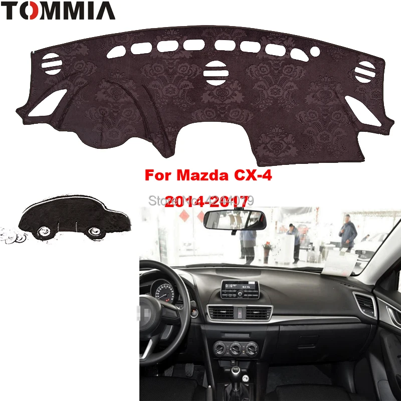 

Коврик для приборной панели TOMMIA для автомобиля солнцезащитный анти-УФ приборная панель для автомобиля коврик для Mazda CX-4 2014-2017