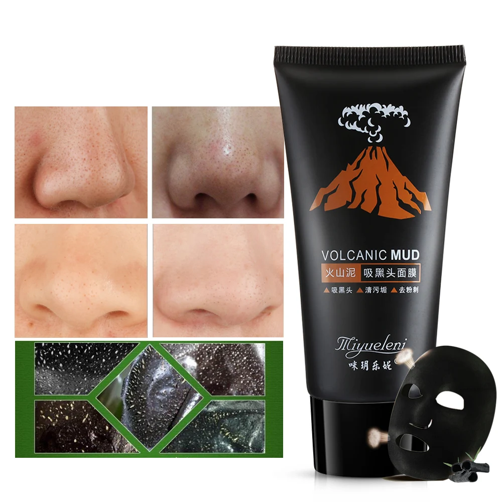 1 шт. вулканической черная грязевая маска для лица Blackhead удаление Глубокая чистка лечение акне уход за кожей Красота Для женщин Лидер продаж