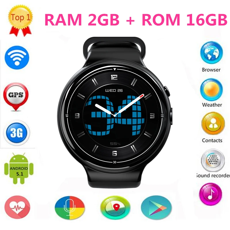 I4 AIR Android 5 1 OS монитор сердечного ритма Смарт часы 2G + 16G поддержка камеры 2.0MP wifi gps 3g