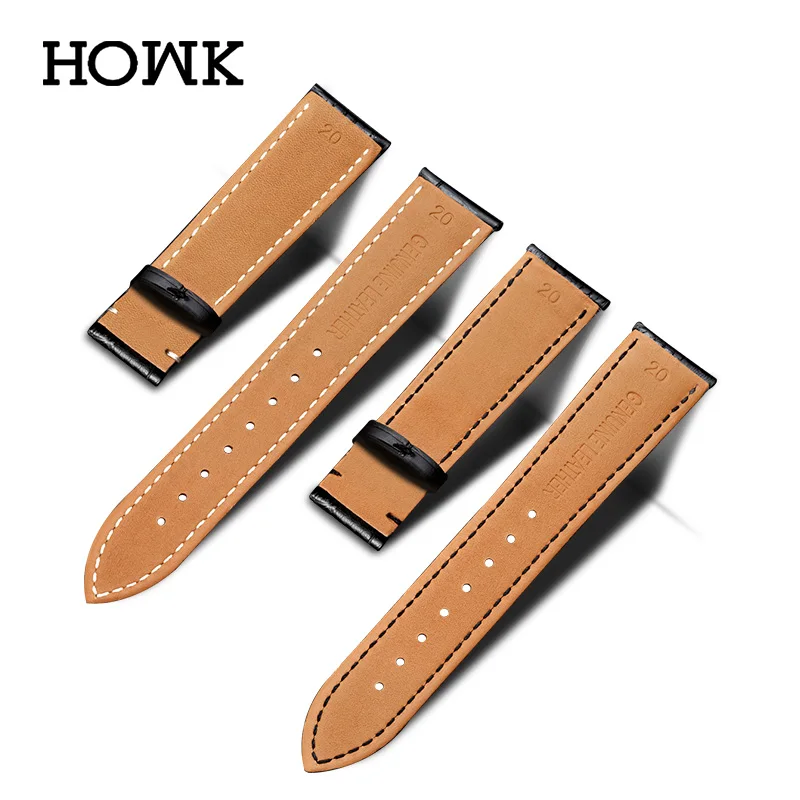Watch Band Genuine Leather straps 18mm 20mm 22mm 24mm watch accessories men High-Quality Watchbands