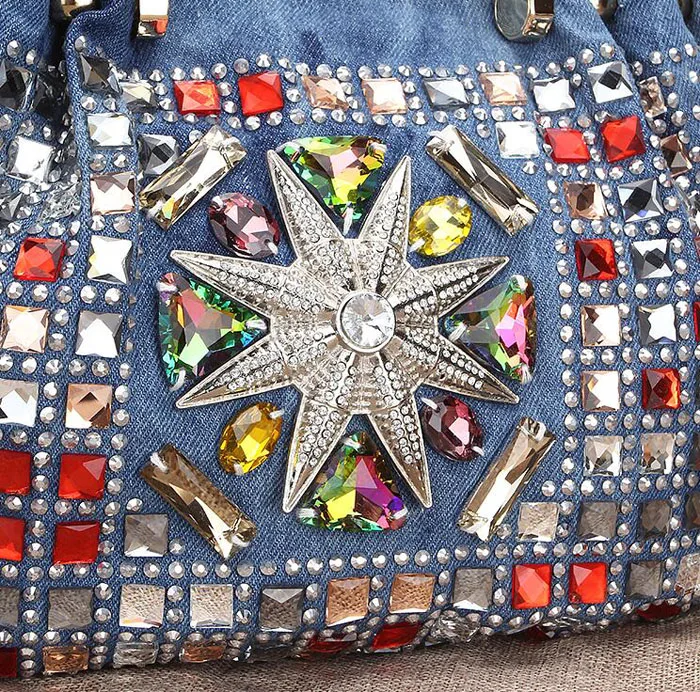 Винтажная Модная Джинсовая женская сумка дизайнерские сумки через плечо тоут