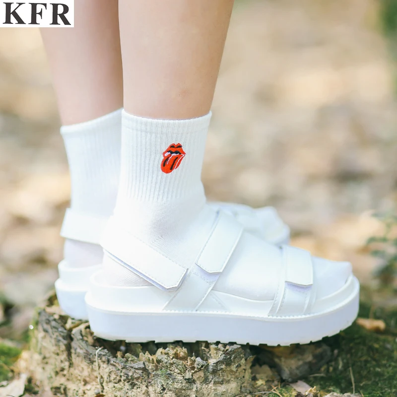 Забавные корейские хлопковые носки для женщин и девочек короткие девушек с