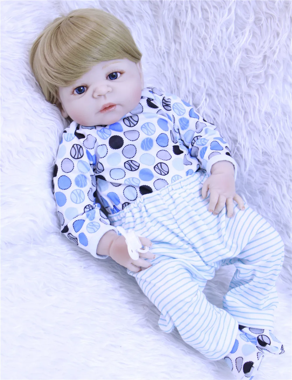 22 23 дюйма Boneca Bebe Кукла реборн 55 см полная силиконовая кукла для мальчика ребенка