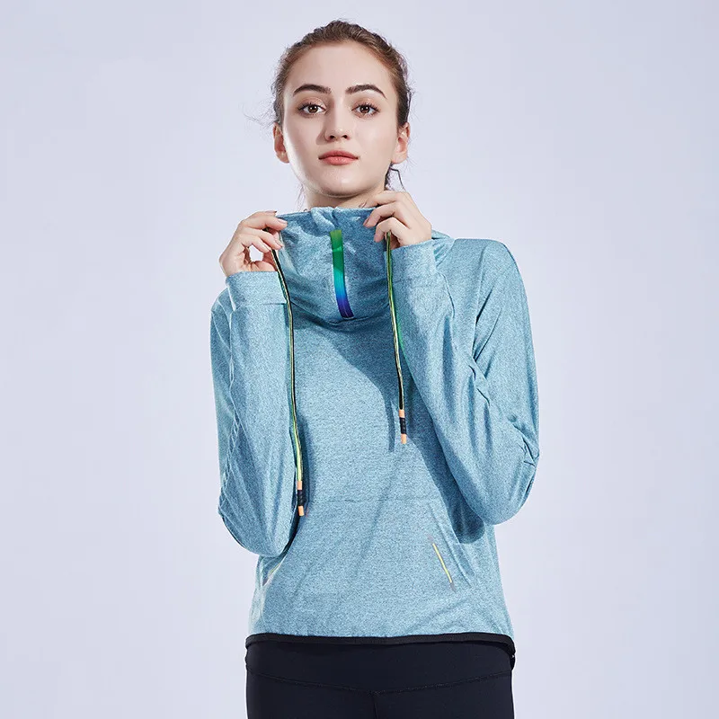 ESHINES Фитнес куртка для бега Для женщин с длинным рукавом Бодибилдинг пуловеры