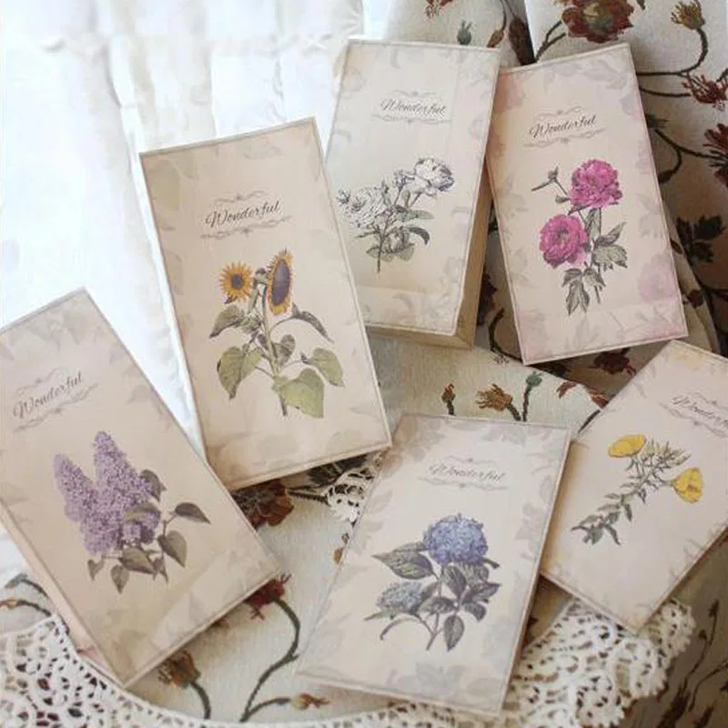 6 patterns mix 24 комплекта винтажный цветок кружева Элегантный бумажный пакет Роза Подсолнечник подарочные пакеты хлеб конфеты упаковка вечерние свадебные украшения - Цвет: 6 patterns mix