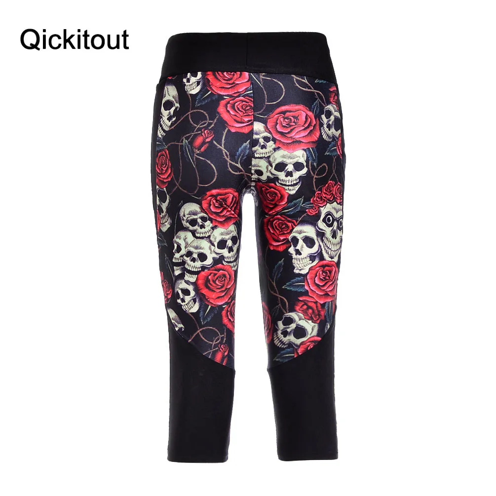 Модные сексуальные женские брюки с 7 точками леггинсы черные большие красные