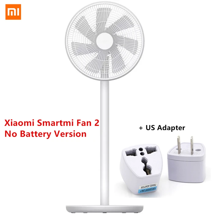 No Battery US Plug Mi jia Smart mi Fan 2/2S беспроводной умный естественный ветер DC преобразователь частоты напольный вентилятор 2800 мАч батарея mi jia приложение дистанционное управление - Цвет: No Battery US Plug