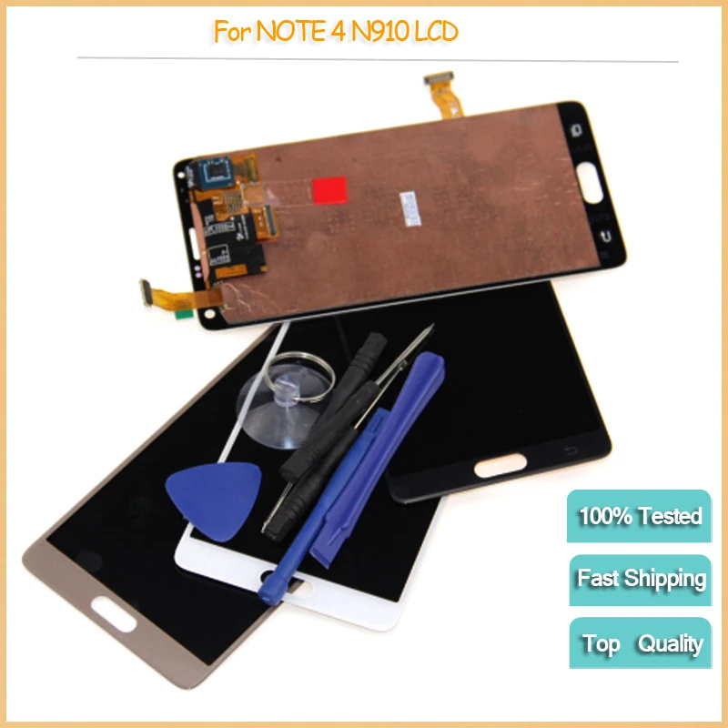 Для SAMSUNG Galaxy Note 4 lcd N910 N910C N910A N910F ЖК дисплей сенсорный экран замена дигитайзера для