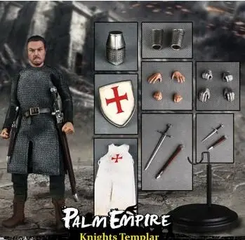 PE002Knight Templar 1/12 POCKET EMPIRES HOSPITALLER KNIGHT/TEMPLAR KNIGHT/ TEUTONIC KNIGHT PE001 PE002 PE003 Ancient knight figure Collection - Цвет: PE002Knight Templar