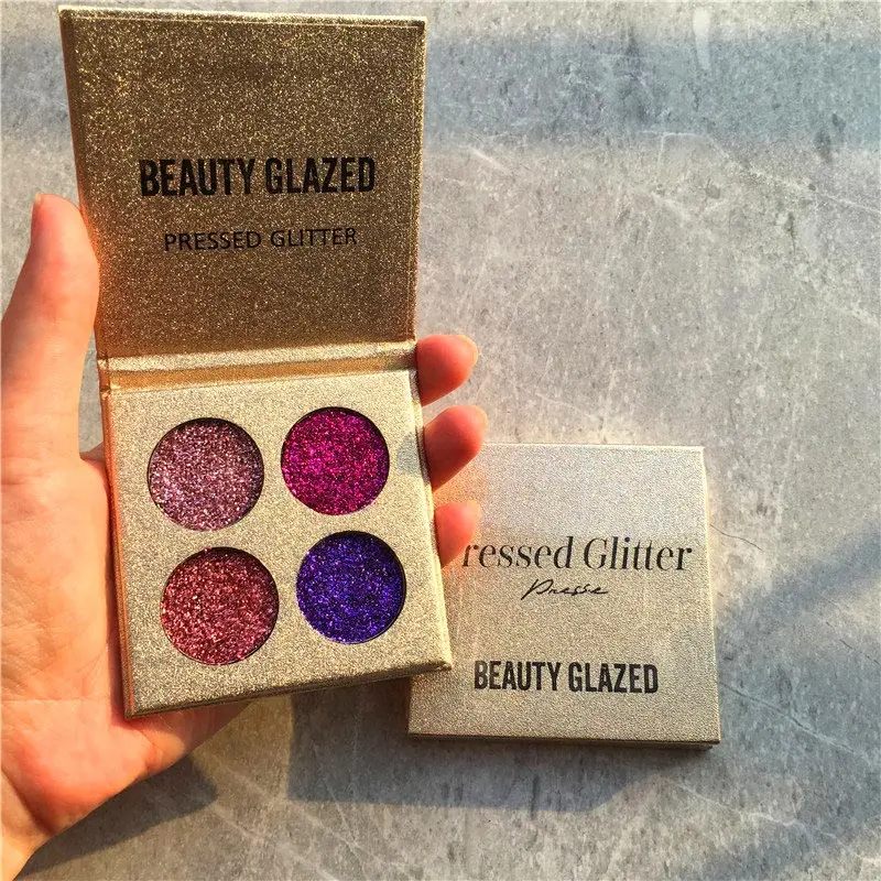 Beauty Glazed блестящая палитра теней для век стойкие водонепроницаемые 4 цвета