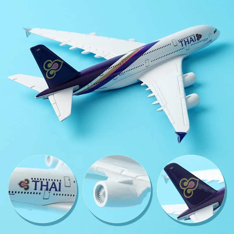 2019 Brinquedo 16 см сплава тайский A380 авиации игрушечные Самолеты самолета хобби
