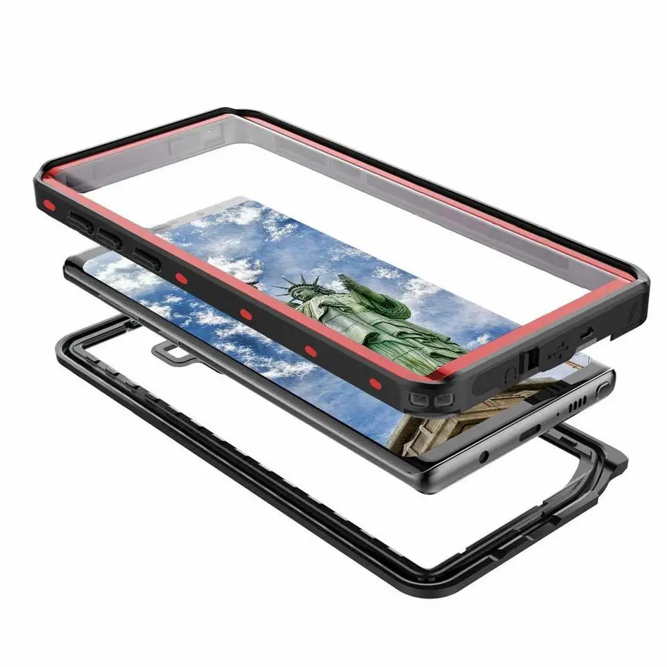 Прозрачный 3D Водонепроницаемый чехол для телефона samsung Galaxy Note 9 полная защита