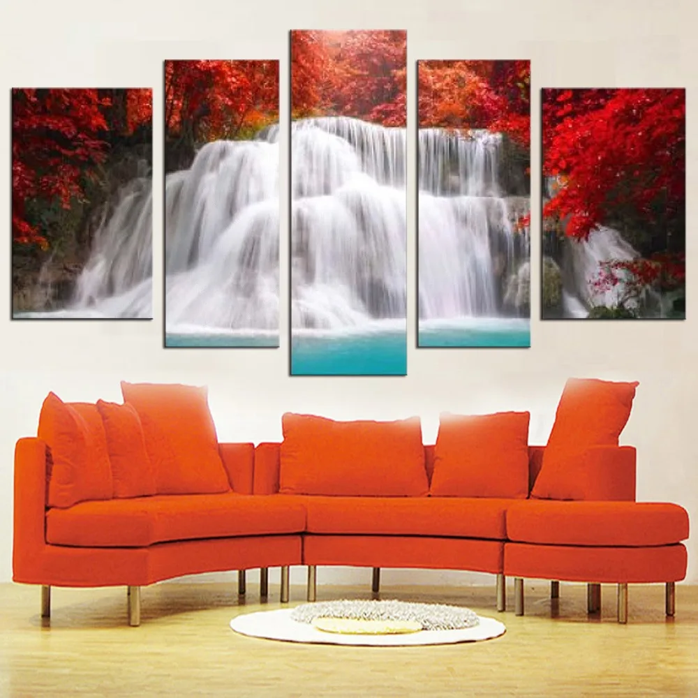 Набор для рисования на холсте Кленовый лист 5 панелей| |