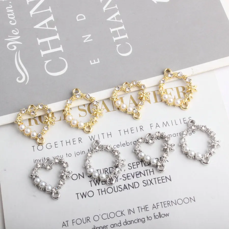 10 шт./лот Новое поступление сердце круглая форма горный хрусталь Имитация