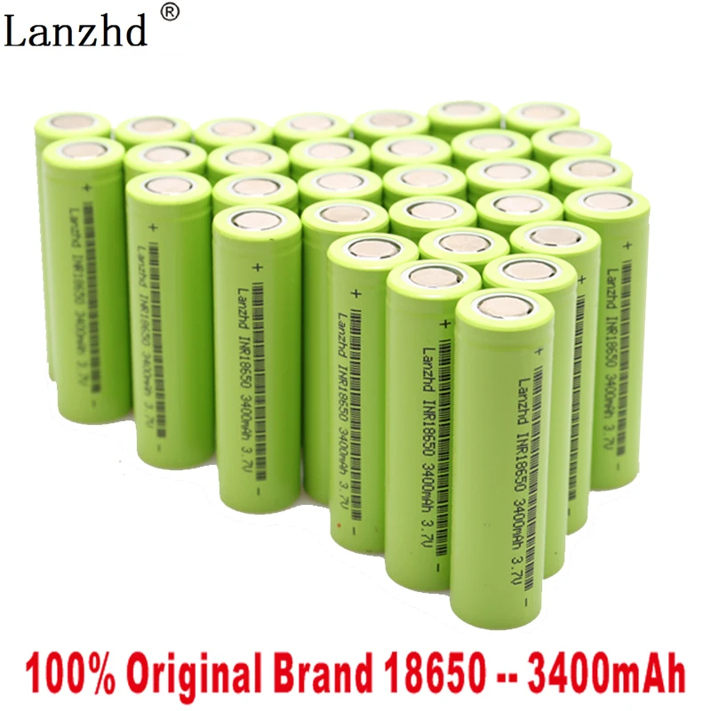 40pcs 2020 18650 Lithium Battery 3400mAh 3.7V For samsung toy Bechargeable for Electronic tool | Электроника