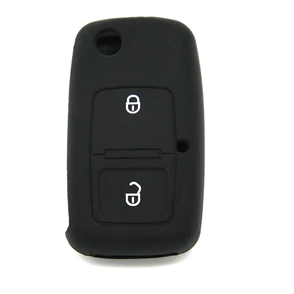 Мягкий на ощупь силиконовый для ключа автомобиля чехол Volkswagen Passat Polo Golf SKODA auto Key