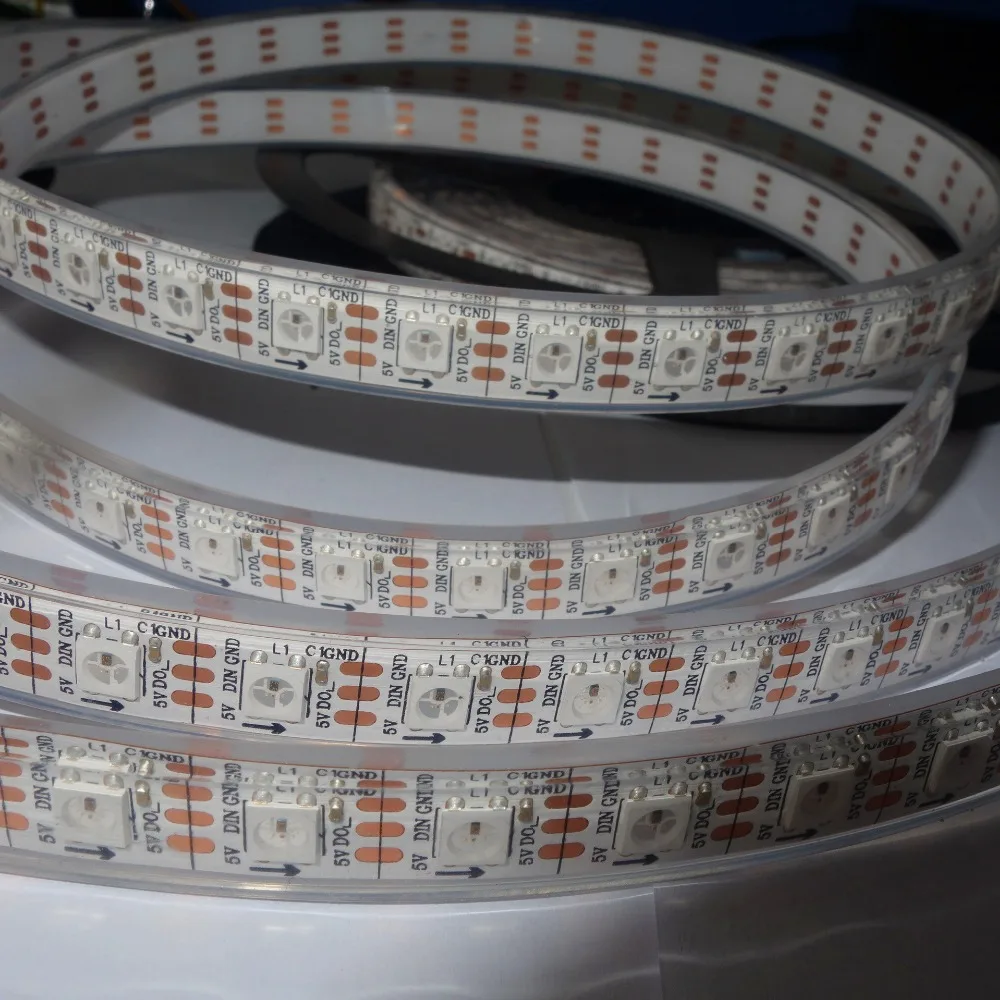 4 м 74 светодиода/м DC5V Адресуемая WS2812B светодиодная Пиксельная полоса шт. WS2812B/м с