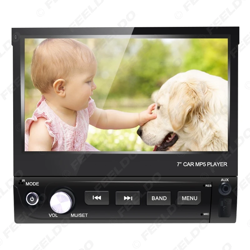 FEELDO 7 дюймов 1DIN In-dash Manumotive ультра тонкий WinCE Автомобильный Bluetooth Радио USB 1080P MP5 супер плеер