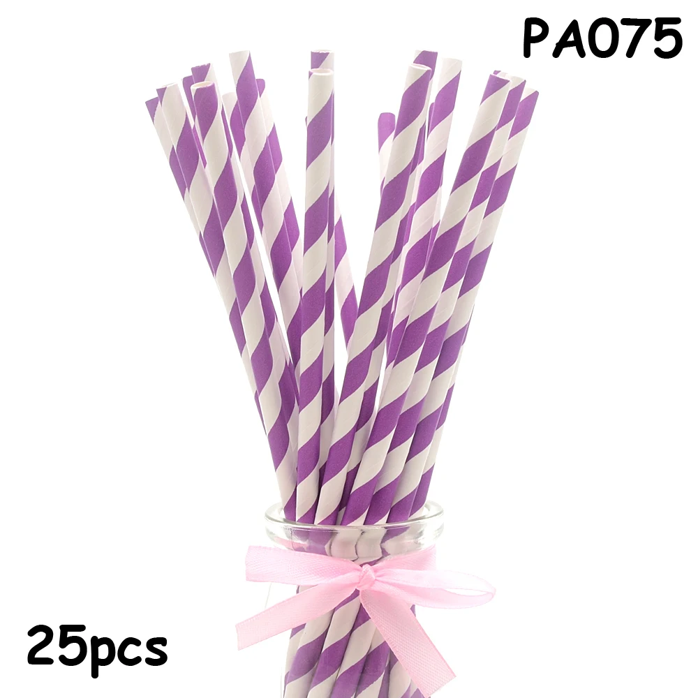 PA075 25pcs Drinking Paper Straws Gold Heart Star Stripe Paper Straws For Birthday Baby Shower Decoration Gift Party Event Supplies - Цвет: PA075