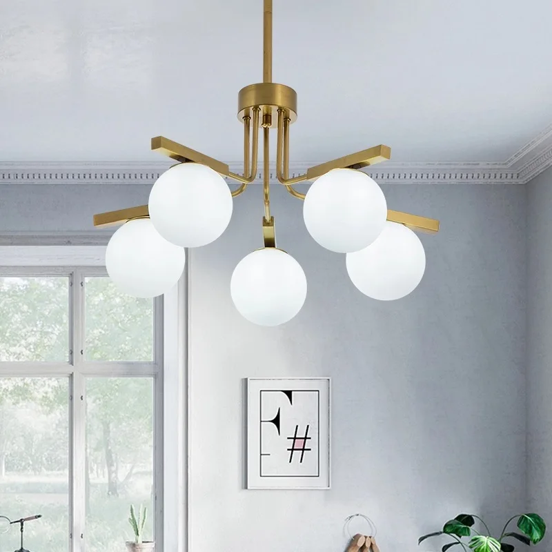 Современный стеклянный подвесной светильник Скандинавская столовая кухонный