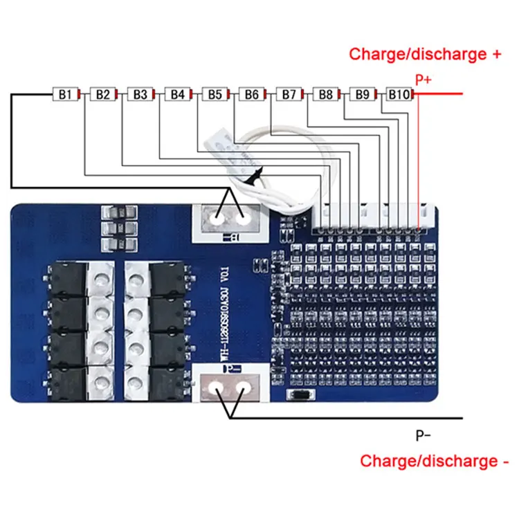 10S 30A lifepo4 BMS PCM 10s Защитная плата bms pcm с балансировкой для аккумуляторной батареи |