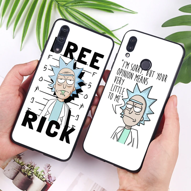 Забавный Мягкий силиконовый чехол для телефона с рисунком Рик и Морти huawei honor 20 lite