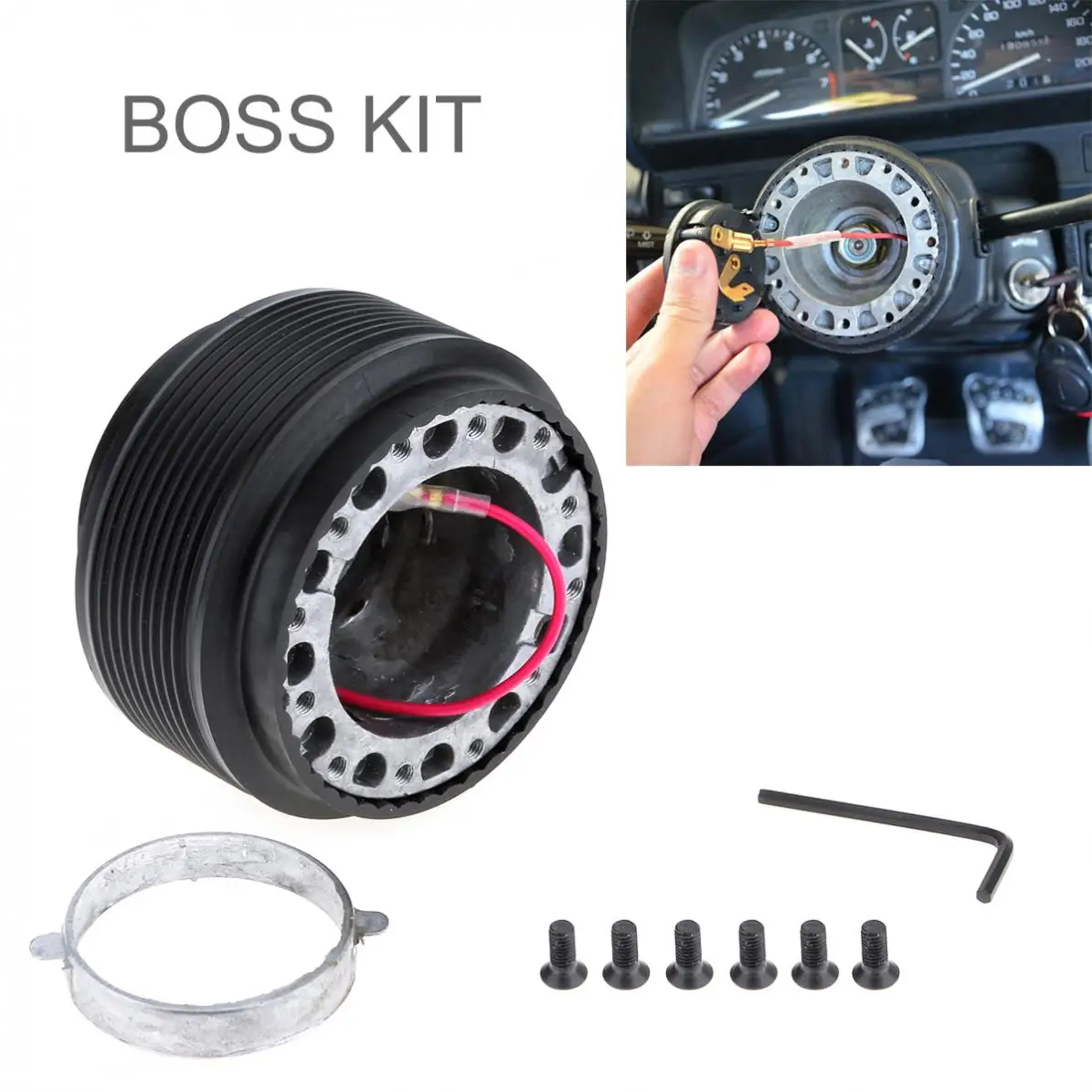 

Aluminum & Plastic Car Steering Wheel Boss Kit Racing Racing Steering Wheel Hub Adapter Boss Kit Suitable for TOYOTA