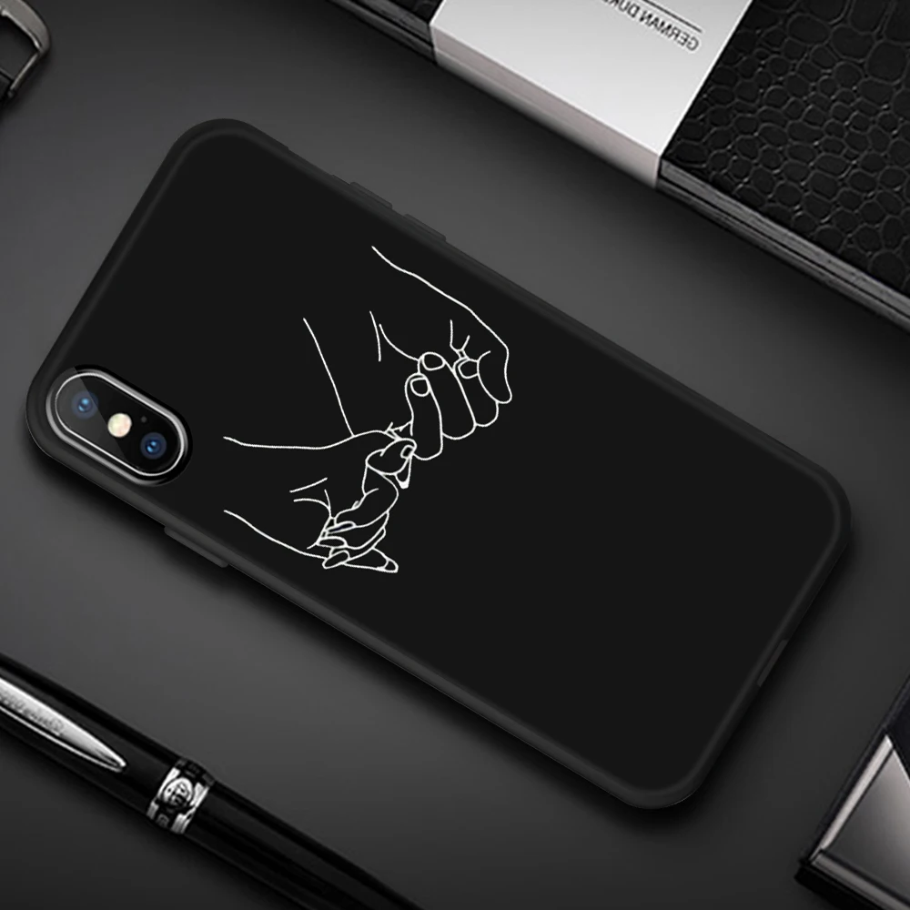 19 Парный чехол для телефона для iPhone XS Max XR для iPhone 8 7 Plus X 6 6S 5 S 5S SE силиконовый чехол из ТПУ с узором черные матовые чехлы - Цвет: 19